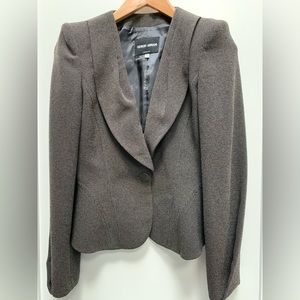 Giorgio Armani Black Label houndstooth peplum jacket